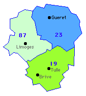 Carte du Limousin